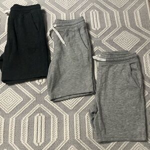 Kids Casual Shorts Set of 3- Black and Gray